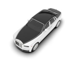 White luxury car isolated on transparent background. 3d rendering - illustration png