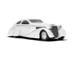 White luxury car isolated on transparent background. 3d rendering - illustration png