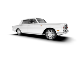 White luxury car isolated on transparent background. 3d rendering - illustration png