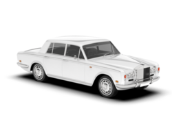 White luxury car isolated on transparent background. 3d rendering - illustration png