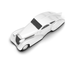 White luxury car isolated on transparent background. 3d rendering - illustration png