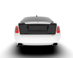 White luxury car isolated on transparent background. 3d rendering - illustration png