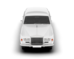 White luxury car isolated on transparent background. 3d rendering - illustration png