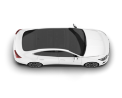 wit modern auto geïsoleerd Aan transparant achtergrond. 3d renderen - illustratie png