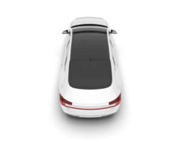 White modern car isolated on transparent background. 3d rendering - illustration png