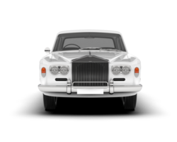 White luxury car isolated on transparent background. 3d rendering - illustration png