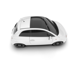 White modern car isolated on transparent background. 3d rendering - illustration png