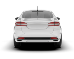 White modern car isolated on transparent background. 3d rendering - illustration png