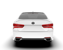 White modern car isolated on transparent background. 3d rendering - illustration png