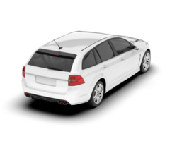 White modern car isolated on transparent background. 3d rendering - illustration png