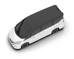 White modern car isolated on transparent background. 3d rendering - illustration png