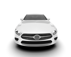 White modern car isolated on transparent background. 3d rendering - illustration png