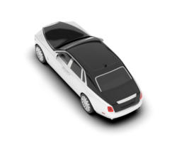 White luxury car isolated on transparent background. 3d rendering - illustration png