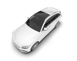 blanc moderne voiture isolé sur transparent Contexte. 3d le rendu - illustration png