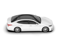 bianca moderno auto isolato su trasparente sfondo. 3d interpretazione - illustrazione png