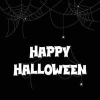 Happy Halloween concept illustration, Spider web vector