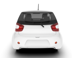 White city car isolated on transparent background. 3d rendering - illustration png