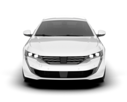 White modern car isolated on transparent background. 3d rendering - illustration png