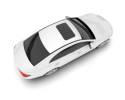 White modern car isolated on transparent background. 3d rendering - illustration png