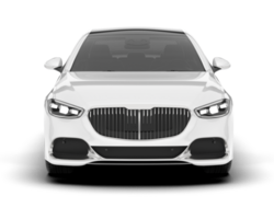 White luxury car isolated on transparent background. 3d rendering - illustration png