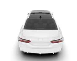 White modern car isolated on transparent background. 3d rendering - illustration png