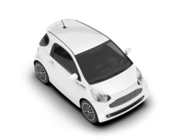 White city car isolated on transparent background. 3d rendering - illustration png