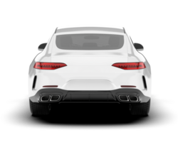 White modern car isolated on transparent background. 3d rendering - illustration png