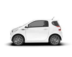 White modern car isolated on transparent background. 3d rendering - illustration png