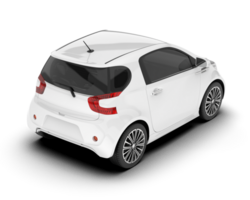 White city car isolated on transparent background. 3d rendering - illustration png