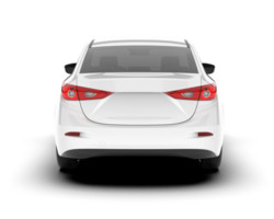 White modern car isolated on transparent background. 3d rendering - illustration png