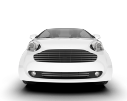 White city car isolated on transparent background. 3d rendering - illustration png