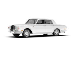 White luxury car isolated on transparent background. 3d rendering - illustration png