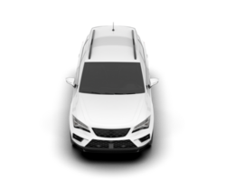 White modern car isolated on transparent background. 3d rendering - illustration png