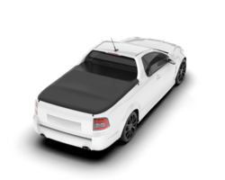 White city car isolated on transparent background. 3d rendering - illustration png