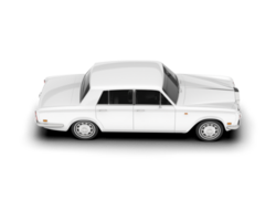 White luxury car isolated on transparent background. 3d rendering - illustration png