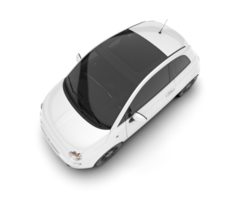 White modern car isolated on transparent background. 3d rendering - illustration png