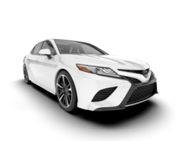 branco moderno carro isolado em transparente fundo. 3d Renderização - ilustração png