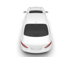 vit stad bil isolerat på transparent bakgrund. 3d tolkning - illustration png