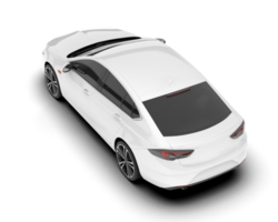 blanc moderne voiture isolé sur transparent Contexte. 3d le rendu - illustration png