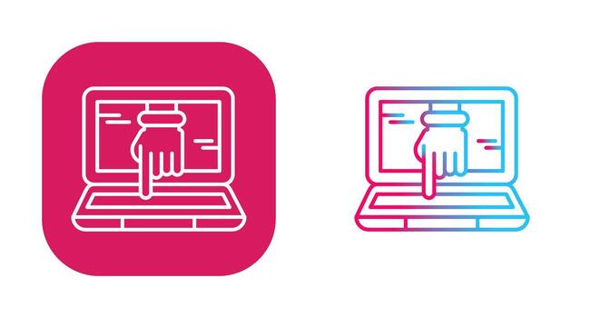 Computer Hacking Vector Icon