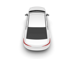 White modern car isolated on transparent background. 3d rendering - illustration png