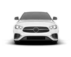 White city car isolated on transparent background. 3d rendering - illustration png