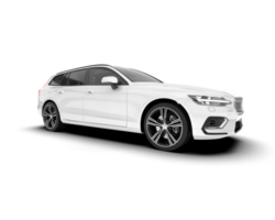 branco moderno carro isolado em transparente fundo. 3d Renderização - ilustração png