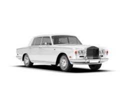 White luxury car isolated on transparent background. 3d rendering - illustration png