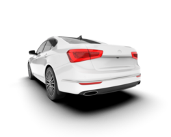 White city car isolated on transparent background. 3d rendering - illustration png