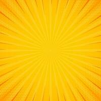 Yellow side hatch with halftone effect. Vintage pop art retro background. vector stock illustration.