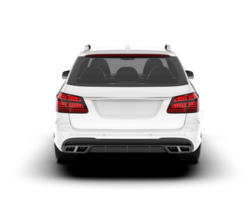 White city car isolated on transparent background. 3d rendering - illustration png