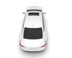 blanco ciudad coche aislado en transparente antecedentes. 3d representación - ilustración png