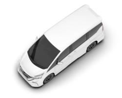 White modern car isolated on transparent background. 3d rendering - illustration png