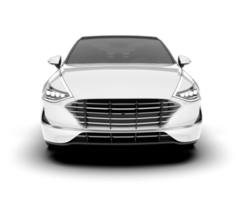 White modern car isolated on transparent background. 3d rendering - illustration png